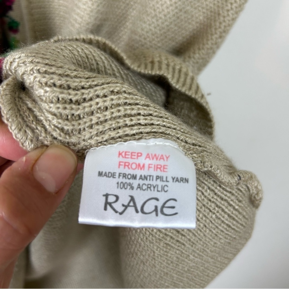 Vintage Rage Knit floral sweater vest size: XL - Picture 10 of 12